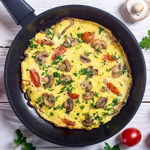 Käse-Pilz-Frittata