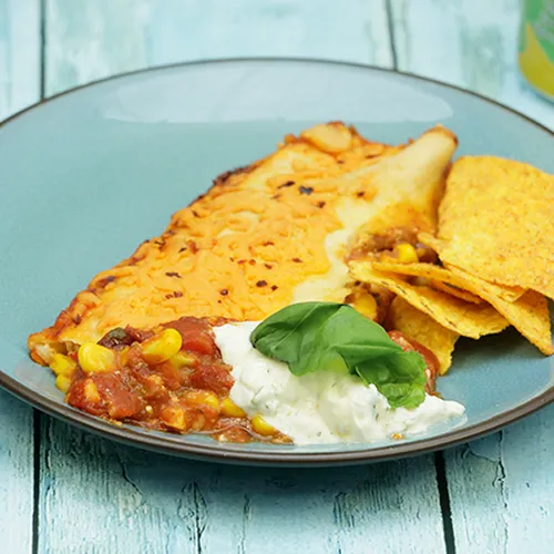 Enchilladas mit Chili con Carne