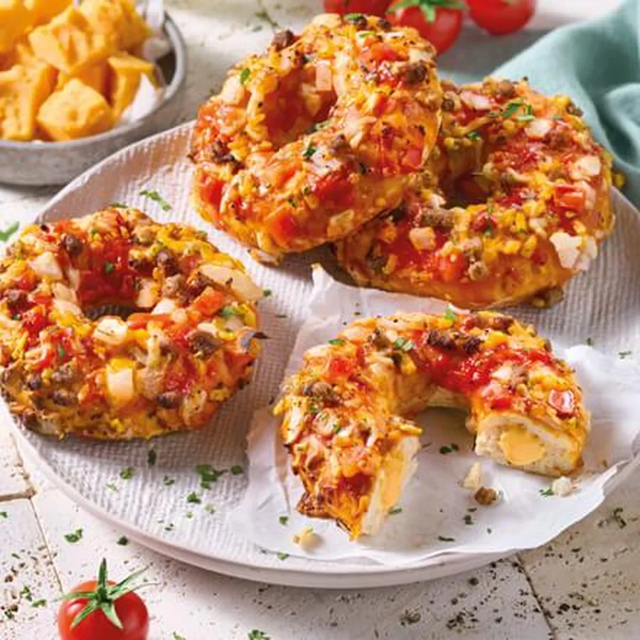 Pizza Donut Cheesburger Style